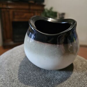 Sango black bowl or planter ceramic